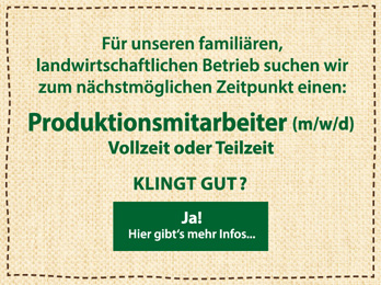 Stellenangebot Produktionsmitarbeiter